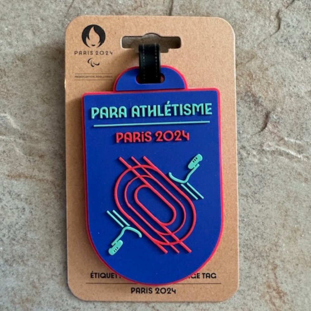 PARALYMPICS TRACK & FIELD OFFICIAL PARIS 2024 OLYMPICS GAMES LUGGAGE TAG - NWT